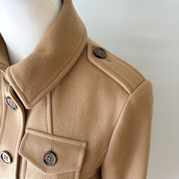Banana Republic Military Long Camel Wool Coat - Picture 9 of 16